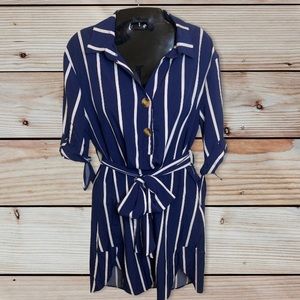 🛑SOLD🛑NWOT SheIn Shirt Dress Navy Size M